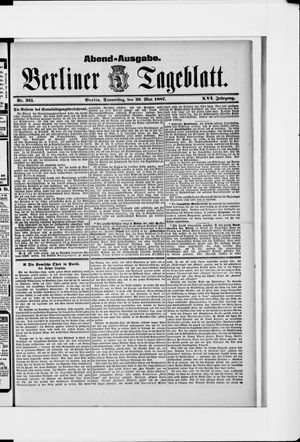 Berliner Tageblatt und Handels-Zeitung on May 26, 1887