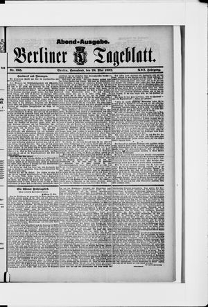 Berliner Tageblatt und Handels-Zeitung vom 28.05.1887