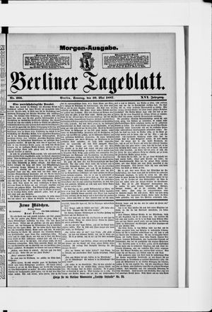 Berliner Tageblatt und Handels-Zeitung vom 29.05.1887