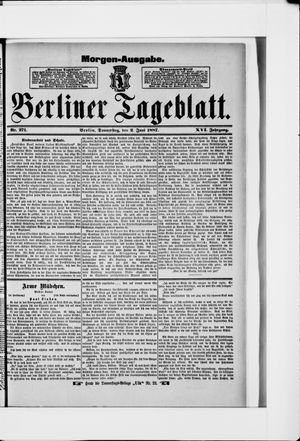 Berliner Tageblatt und Handels-Zeitung vom 02.06.1887