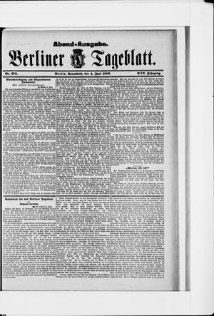 Berliner Tageblatt und Handels-Zeitung on Jun 4, 1887