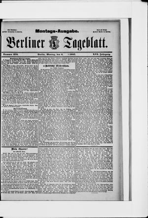 Berliner Tageblatt und Handels-Zeitung vom 06.06.1887