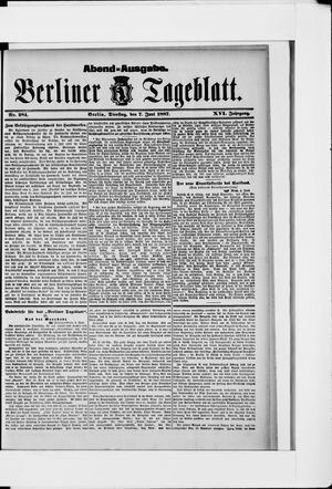 Berliner Tageblatt und Handels-Zeitung vom 07.06.1887