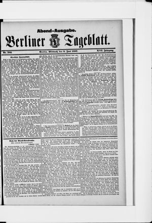 Berliner Tageblatt und Handels-Zeitung vom 08.06.1887