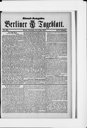 Berliner Tageblatt und Handels-Zeitung vom 09.06.1887