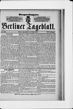 Berliner Tageblatt und Handels-Zeitung vom 11.06.1887