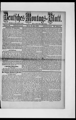 Berliner Tageblatt und Handels-Zeitung vom 13.06.1887