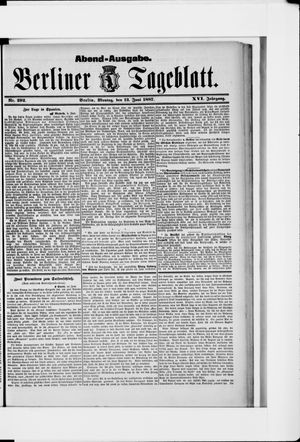 Berliner Tageblatt und Handels-Zeitung vom 13.06.1887
