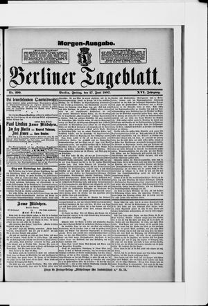 Berliner Tageblatt und Handels-Zeitung vom 17.06.1887