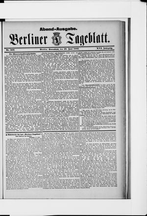 Berliner Tageblatt und Handels-Zeitung vom 18.06.1887