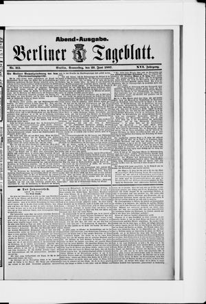 Berliner Tageblatt und Handels-Zeitung vom 23.06.1887