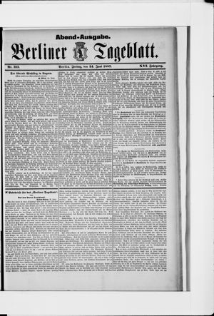 Berliner Tageblatt und Handels-Zeitung vom 24.06.1887