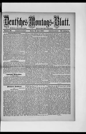 Berliner Tageblatt und Handels-Zeitung on Jun 27, 1887