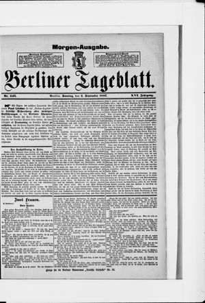 Berliner Tageblatt und Handels-Zeitung vom 04.09.1887