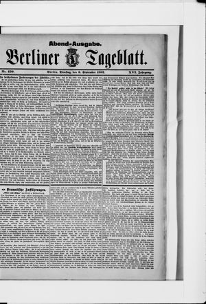 Berliner Tageblatt und Handels-Zeitung vom 06.09.1887