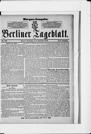 Berliner Tageblatt und Handels-Zeitung vom 08.09.1887