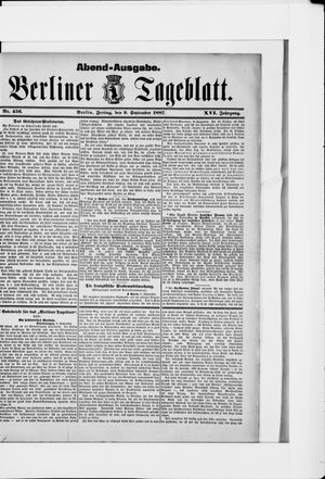 Berliner Tageblatt und Handels-Zeitung vom 09.09.1887