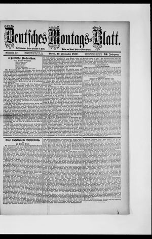 Berliner Tageblatt und Handels-Zeitung vom 12.09.1887