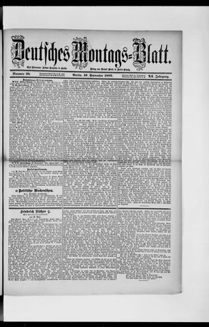 Berliner Tageblatt und Handels-Zeitung vom 19.09.1887