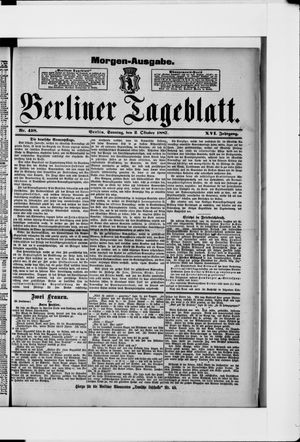 Berliner Tageblatt und Handels-Zeitung vom 02.10.1887