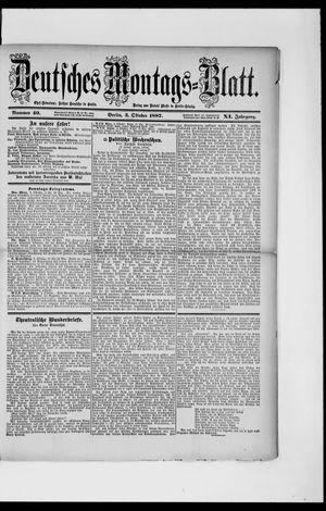 Berliner Tageblatt und Handels-Zeitung vom 03.10.1887