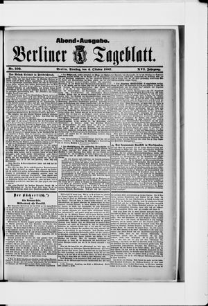 Berliner Tageblatt und Handels-Zeitung vom 04.10.1887