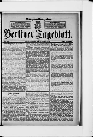 Berliner Tageblatt und Handels-Zeitung vom 05.10.1887