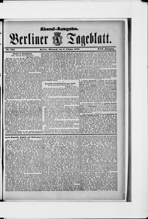 Berliner Tageblatt und Handels-Zeitung vom 05.10.1887