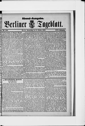Berliner Tageblatt und Handels-Zeitung vom 06.10.1887