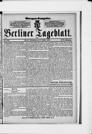 Berliner Tageblatt und Handels-Zeitung vom 08.10.1887