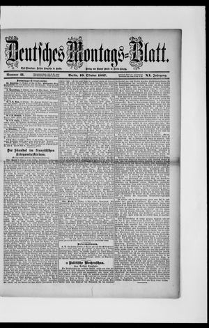 Berliner Tageblatt und Handels-Zeitung vom 10.10.1887