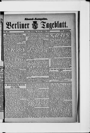 Berliner Tageblatt und Handels-Zeitung vom 13.10.1887