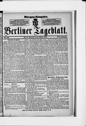 Berliner Tageblatt und Handels-Zeitung vom 16.10.1887