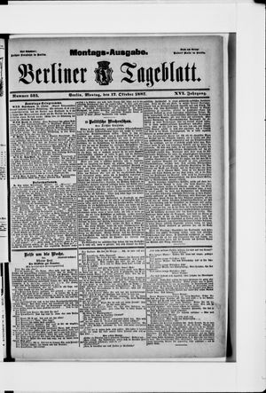 Berliner Tageblatt und Handels-Zeitung vom 17.10.1887