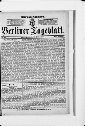 Berliner Tageblatt und Handels-Zeitung vom 21.10.1887