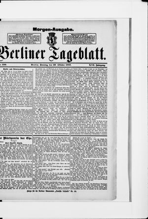 Berliner Tageblatt und Handels-Zeitung vom 30.10.1887