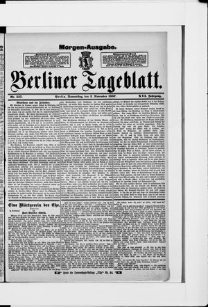 Berliner Tageblatt und Handels-Zeitung vom 03.11.1887