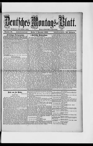 Berliner Tageblatt und Handels-Zeitung vom 07.11.1887