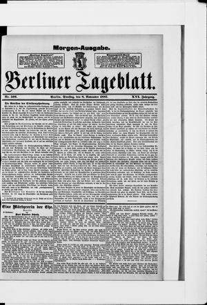 Berliner Tageblatt und Handels-Zeitung vom 08.11.1887