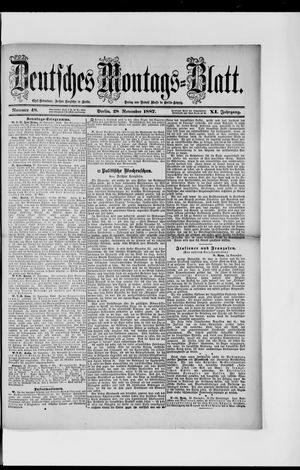 Berliner Tageblatt und Handels-Zeitung vom 28.11.1887