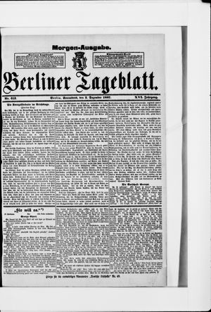 Berliner Tageblatt und Handels-Zeitung vom 03.12.1887