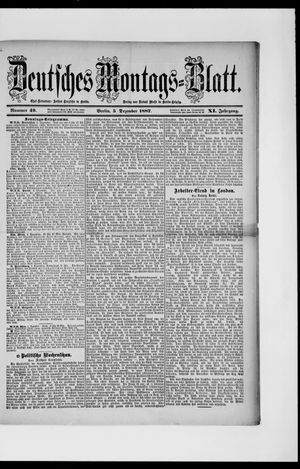Berliner Tageblatt und Handels-Zeitung vom 05.12.1887