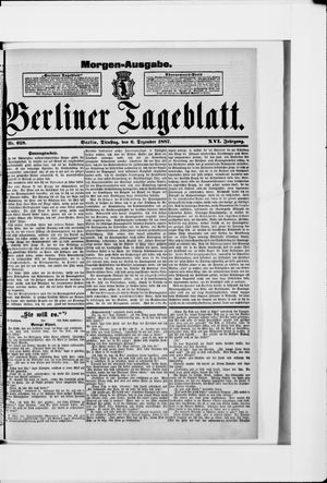 Berliner Tageblatt und Handels-Zeitung vom 06.12.1887