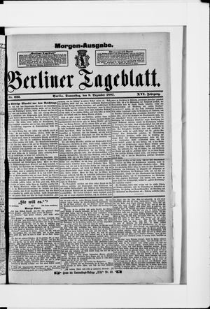 Berliner Tageblatt und Handels-Zeitung vom 08.12.1887