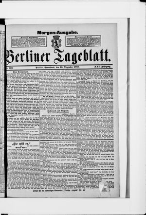 Berliner Tageblatt und Handels-Zeitung vom 10.12.1887