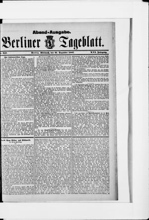 Berliner Tageblatt und Handels-Zeitung vom 21.12.1887