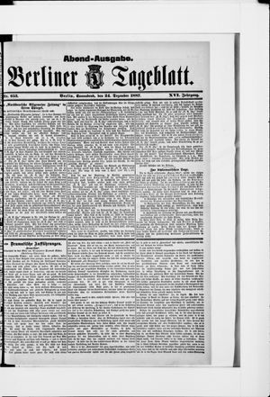 Berliner Tageblatt und Handels-Zeitung vom 24.12.1887