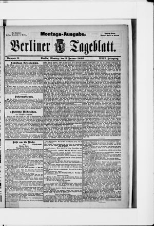 Berliner Tageblatt und Handels-Zeitung on Jan 2, 1888