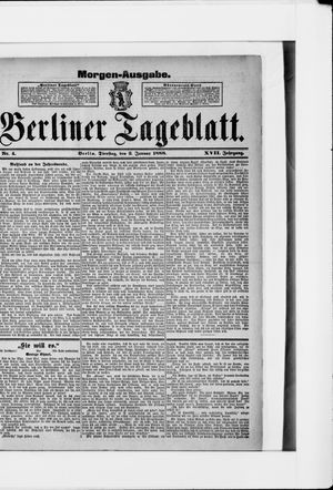 Berliner Tageblatt und Handels-Zeitung vom 03.01.1888