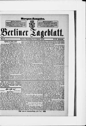 Berliner Tageblatt und Handels-Zeitung vom 05.01.1888